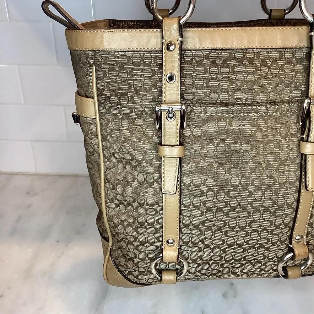 Coach Bag Purse Handbag Signature Mini C Jacquard EW Gallery Tote Pocketbook